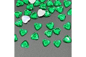STOOKI Verde Corazones De AcríLico*200,Diamante Acrilico, Fiestas, DecoracióN De Mesas, DecoracióN De Jarrones Artesanales, Piedras Preciosas De Diamantes