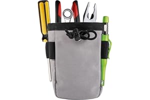 WEESTAAMO Kleine Utility Tasche, Werkzeug Gürtel Tasche, Clip-On Werkzeug Gürtel Tasche für Werkzeuge, Schrauben und Nägel, Ideal für einen Elektriker, Klempner
