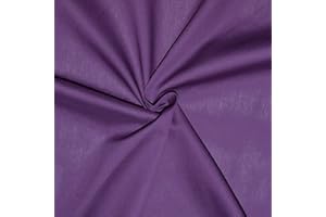 designers-factory - Tessuto 100% cotone popeline - Venduto al pezzo - Stoffe di cotone tinta unita – stoffa al metro 100% cotone (1m x 1m46 - Viola)