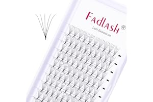 FADLASH Cils Volume Russe 5D 0.07mm C Curl 10mm Extension de cils Volume Cils individuels Cluster Eyelashes pour la Beauté avec des Cils Brucelles pour