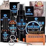 Bartpflege Set Geschenke 9-teilig für Bartpflegeset Männer mit Kostenlos Bartshampoo,Bartöl Bartbalsam Bartkamm Bartbürste Ba