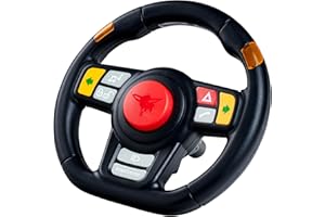 Big Sound Lenkrad – mit Licht & 8 realistischen Sounds – Zubehör für Big Bobby Car & Big Traktoren (ab 2010), inkl. Batterien, für Kinder ab 12 Monaten, Schwarz