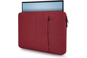 CASEDEER Housse de transport pour moniteur portable de 15,6", 16,1" pour écrans portables InnoView Arzopa Lepow GTEK ViewSonic KYY AOC USB-C 15,6" (38,1 x 27,4 cm) - Rouge vin