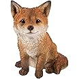 Vivid Arts - Real Life Woodland Sitting Fox Cub Home or Garden Decoration (XRL-FCB4-D)