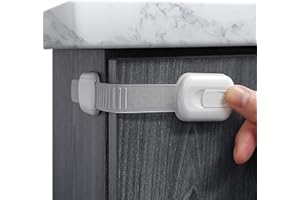 Jool Baby Products Cerraduras de seguridad para niños (paquete de 4) para nevera, armarios, cajones, lavavajillas, inodoro, adhesivo 3M sin taladrar