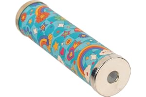 MIJOMA Nostalgiczny kalejdoskop – dla dzieci i dorosłych – fantastyczne kolory, wzory i krajobrazy – papier, szkło, cyna – długość 14 cm Ø 3,5 cm – idealny jako upominek i zabawa (Good Vibes)