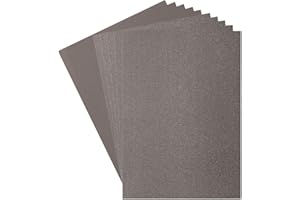 VAESSEN CREATIVE Carta e Cartoncino Glitterati Florence - Supporti colorati A4 per Creazione di Biglietti - Gray/Concrete - 10 Fogli - Carta colorata Scrapbooking, Biglietti e Lavori con Carta - 250/216 g/m²