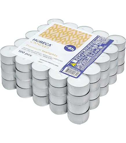 Bougies Chauffe-Plat Hofer - 150 Pièces - 8 Heures Combustion - Qualité Professionnelle Autriche