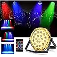 Gesto RGB Stage Par Light – 18 LED DJ Party Light with Remote | 6-in-1 UV Color Changing Uplighting for Home, Birthday, Disco, Events, Diwali & Show Décor | Color Changing Disco Lights for Party