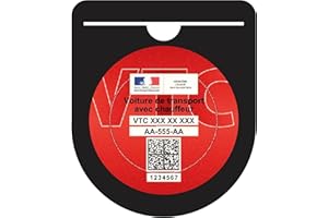 HADEXIA Porte Vignette Macaron VTC Pare Brise | Étui Pochette Adhésive Autocollant Sticker Noir