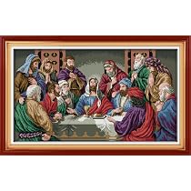 ROSTITCH Kreuzstich-Set „Das Letzte Abendmahl“ – 119x56 Cm, Mit Aida-Tuch & DMC-Garn