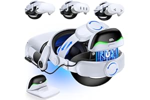 Coogamefly Elite Strap für Meta Quest 3/Quest 2 Headstrap Zubehör, magnetische Verbindung-13400 mAh Akku Komfortables VR Kopfband kompatibel mit Quest 3 Headstrap, Reduziert Gesichtsstress