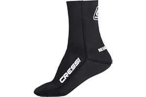 CRESSI Black Neoprene Socks Resilient - Calzari per Immersione in Neoprene Ultra Stretch Nero - Unisex Adulti