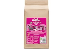 Food Thoughts Luxury 70% Dark Chocolate Chips (1kg bag) | Fairly Traded | Fine Quality Cocoa Beans | Gluten Free, Nut Free, Dairy Free | Exquisite Chocolate Flavour | for Baking, Fondue, or Snacking