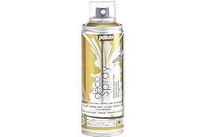 PEBEO Pébéo - Peinture Acrylique en Spray - Pour la Décoration Multi Supports en Intérieur et Extérieur - Base Eau, Faible Odeur - 200 ml - Finition Chromé - Coloris Or Chromé