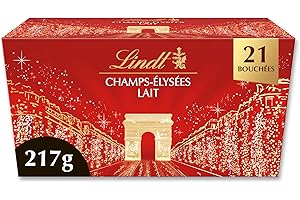 Lindt - Ballotin CHAMPS-ÉLYSÉES - Assortiment de Chocolats au Lait - Praliné, Croustillants et Onctueux - Idéal pour Noël, 217g