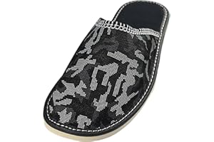 APREGGIO Kapcie męskie materiałowe - kapcie domowe - Ciepłe Kapcie