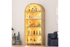 ‎LVIFUR Lvifur Led Vitrine Buffetschrank Sideboard mit 3 Farben Dimmbares für Schlafzimmer Sammlerstücke,33 × 75 × 175 cm Vitrinenschrank mit Intelligente Sensorik für Wohnzimmer,Wein
