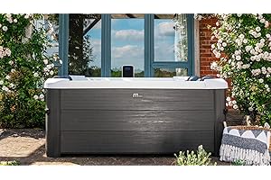 MINAVIDA Indoor Outdoor Pool tragbar 2024 Oslo | F-OS063W - neustes Modell | 6 Pers. | kein Starkstrom | 8 Stck. Hydromassagedüsen + 120 Luftdüsen | LED | App | UV-C + OZON Reinigung | 40°C | Pool