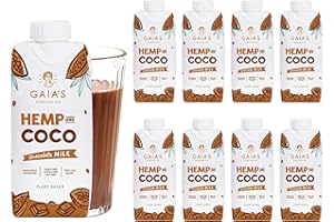 GAIA'S FARMING CO. Hemp Chocolate Coconut Milk - Cacao, Coconut Cream & Hemp Milk Chocolate for Kids & Adults - Vegan, Low Calorie, Nut, Soy, Gluten & Dairy Free Alternative with Omega 3 & 6 by Gaia’s Farming Co.