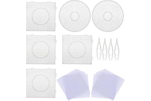 Allazone Perline a Fusione 5mm 6 Pz Perline da Stirare con 4 Pz Pinzette Bianche, 10 pz per Carta da Stiro per Bambini, Perline da Stirare Pegboard per Il Tempo Libero Creativo.