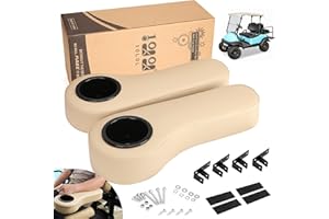 ‎10L0L Golf Cart Rücksitz Set Armlehne Set mit Getränkehalter - Beige