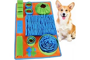 Vivifying Snuffle Mat for Dogs, Interactive Feeding Game for Boredom and Mental Stimulation, Dog Feeding Mat Encourages Natural Foraging Skills and Slow Eating
