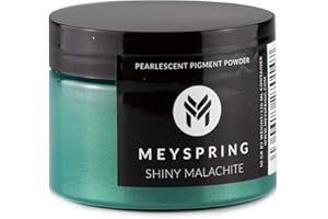 MEYSPRING Shiny Malachite Pigment Résine Epoxy 50g Vert Mica Poudre pour Résine Epoxy Vert Emeraude