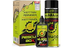 Original Syprin Fahrrad Kettenöl+Fahrrad Kettenreiniger - Premium Antriebsreiniger für Mountainbike, E-Bike & Rennrad - Hochwertiger Fahrradkettenöl & Reiniger - Made in Germany - Set