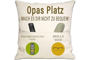 Bommex Tasche Kissenbezug für Opa von Enkelin Enkel Opa Geburtstag Geschenk Familie Geschenk Weihnachten Geschenk (Opa)