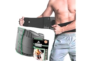 NativoDex Pas lędźwiowy dla mężczyzn i kobiet - Specjalne podparcie lędźwiowe i dolne plecy - podwójny pas podtrzymujący lędźwiowy