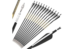 SHARROW Tir à l'arc Flèches d'arbalète en Aluminium 20 22 Pouces Flèches en Aluminium Boulons d'arbalète pour Arbalète Chasse Tir