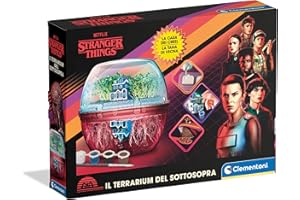 Clementoni Scienza – Terrarium Stranger Things, de la Serie Netflix, Juego científico para niños de 7 + años y Adultos, Kit de Plantas para Cultivar, Fabricado en Italia, Idioma Italiano, 18864