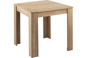 ‎BYLIVING byLIVING Esszimmertisch Nepal/Sonoma Eiche-Optik hell-braun/Kleiner Küchentisch 80 x 80 cm/Esstisch Melaminharz beschichtet / 18 mm Dicke Tischplatte / 80 x 80, H 75 cm