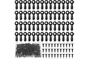 Ouligay 120 sztuk elementów mocujących z pokrętłem do ramki na zdjęcia, 120 sztuk ramek, pokrętło do obrazu, śruba do ramek na zdjęcia, akcesoria do ramek na zdjęcia, klipsy do backingu ramki (czarne)
