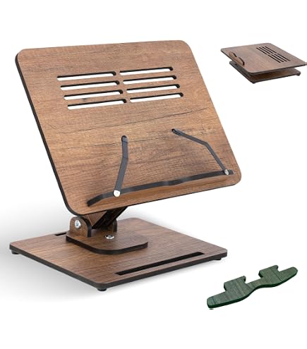 Porta Ricette Cucina, Poggia Libro Ricette in Legno, Supporto per Libro