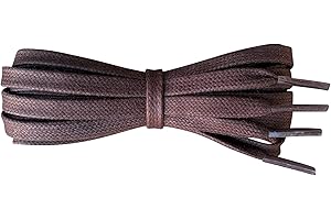 Fabmania Cordones de algodón encerado - Plano de 5/6 mm - Ideal para zapatos de vestir/casual - Largo de 45 a 140 cm