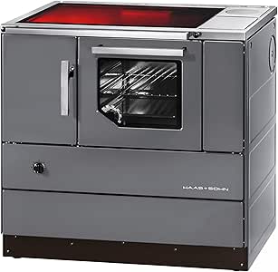Haas Sohn Kohleherd Kuchenherd Hsd 90 5 C Anthrazit Ceranfeld 8 Kw Rechts Amazon De Baumarkt