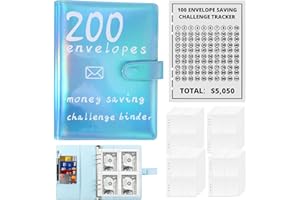 SEIUDKTY Enveloppe Budget Francais, Classeur Budget A5 Français Pochette Budget Enveloppe, Budget Planner Avec 25 Budget Enveloppe, 1 Bourrage Papier-Classeur Enveloppe Budget Dépenses Prévues