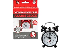 Funtime Gifts World's Smallest Alarm Clock-Colour May Vary, RED or Black, Mini