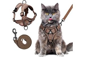 lomdung Kattsele med koppel, justerbar säkerhetssele för katter, ventilerande kattsele med reflekterande remsa, för katter, k