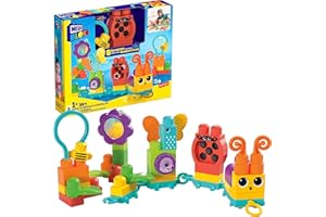 MEGA BRANDS Mega Bloks Coffret de Construction sensoriel pour Les Tout-Petits avec 30 Gros Blocs de Construction et Blocs de Formes spéciales, Jouet Enfant, Dès 1 à 3 Ans, HKN44