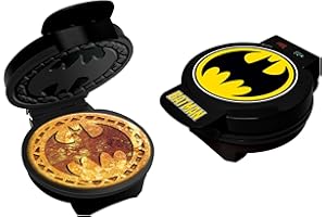 Uncanny Brands - Gofrera Logo Batman - Impresión en el gofre - Enchufe Europeo - Licencia DC Comics - Facil de usar y limpiar - Hogar y cocina - Heroes