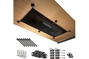 KROCKAZONE. Filet de câbles bureau pour la gestion des câbles - Grand passe-câbles flexible - Rangement invisible pour cacher les câbles au bureau, sous la table - Passe-câbles, Gaine de câbles - Noir