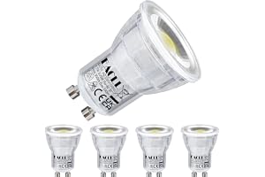 EACLL Mini GU10 LED dagsljus vit 4,5 watt ersätter 40 W halogenlampor, 4-pack, 360 lm 5000 K glödlampor, AC 230 V flimmerfri