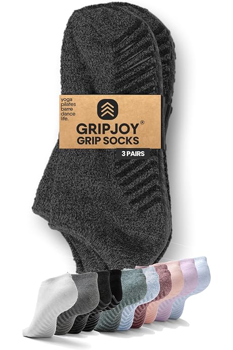 Chaussettes Antidérapantes Pilates Yoga - Lot De 2 Paires - Semelle Picots Silicone - Taille Unique 36-44 - Coton Et Spandex