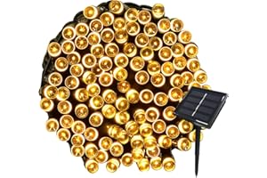 Tuokay 22M 200 LED Luci Giardino Energia Solare Luci da Esterno Luci Stringa Illuminazione per Addobbi Natalizi Catene Decorazione Natalizie Albero di Natale Giardino Patio (Bianco Caldo)