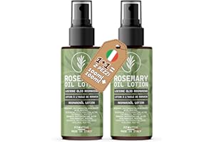 FITOATTIVI NATURA E BENESSERE Lozione Rinforzante Capelli al Rosmarino 2x100 ml Azione Anticaduta, Olio al Rosmarino Per La Crescita Dei Capelli Sani e Forti, con Fitocheratina e Biotina - FITOATTIVI