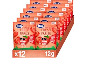 Hero Solo Snack BIO Chips de 100% Fraise - Pack de 12x12gr