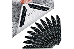 SunAurora Pinzas para Alfombras Antideslizante, 24Pcs Pinzas para Alfombras de Doble Cara, Lavable Evitan Que Las Esquinas De La Alfombra Se Encrespen Alfombra Gripper